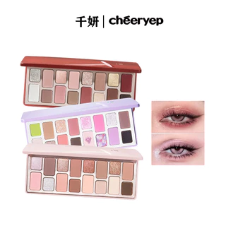 CHEERYEP พาเลตต์อายแชโดว์ 16 สี โทนสีน้ำตาลธรรมชาติ เนื้อแมตต์ ชิมเมอร์ ติดทนนาน กันน้ำ [100% Original]