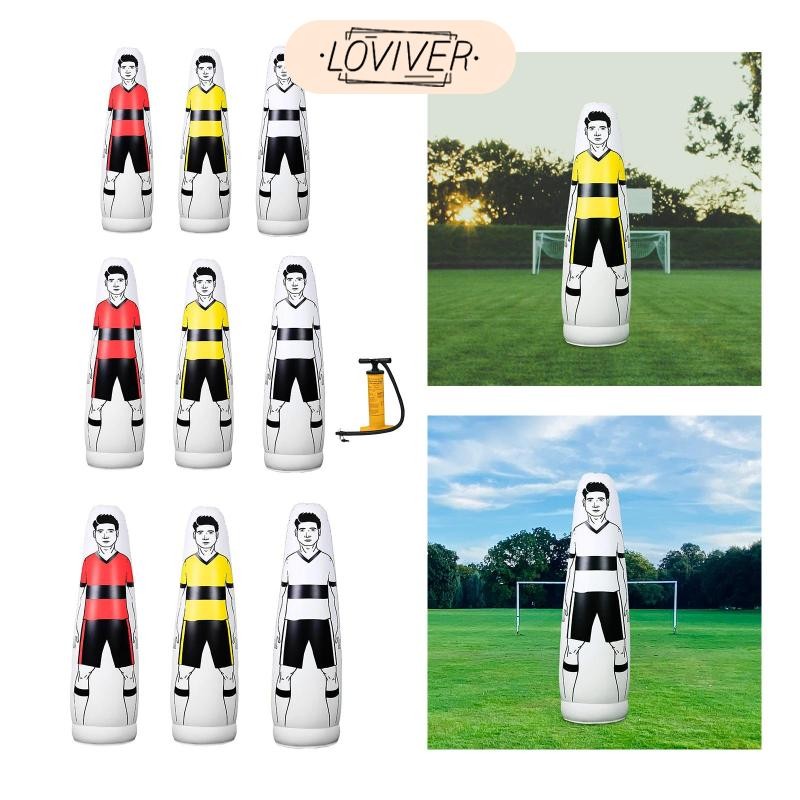 Inflatable Soccer Training Dummy Punching Bag Punch Bag ฟรีอุปกรณ์เตะ
