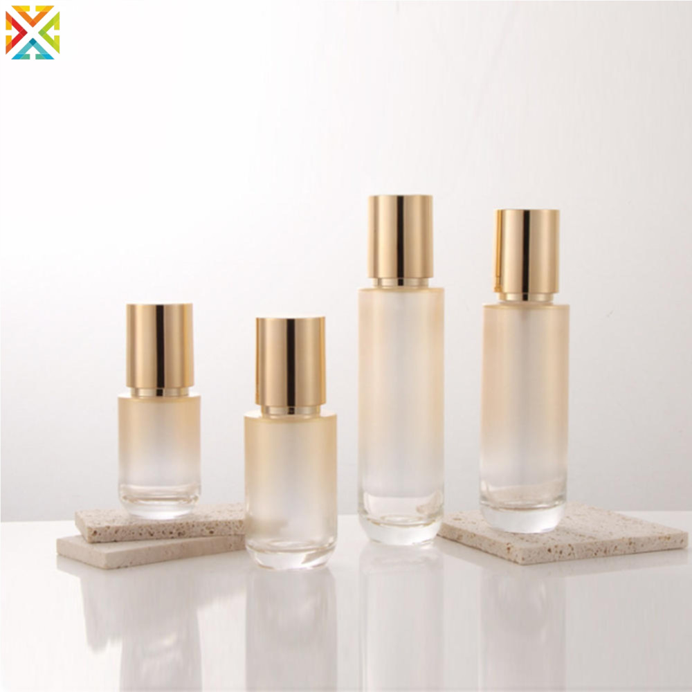 40ml 60ml 100ml 120ml ขวดสเปรย์แก้วสีทองไล่โทนสีขวดโลชั่น 50g ขวดครีม - รูปที่ 5