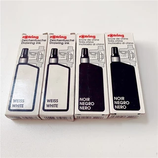 Rotring Ink 23ml สีแดงสีเขียวสีดําสีขาวฟ้าเข็มฉีดยาปากกาเติมหมึกวาด Hook Line