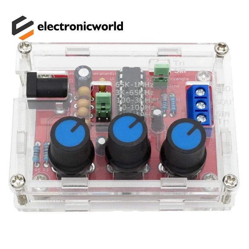 1Hz -1MHz XR2206 ฟังก์ชั่นสัญญาณเครื่องกําเนิดไฟฟ้า DIY ชุด Sine/สามเหลี่ยม/สแควร์เอาต์พุตสัญญาณเครื่องกําเนิดไฟฟ้าปรับความถี่ Amplitude
