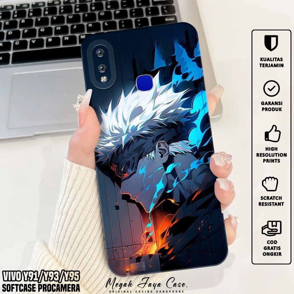 Softcase Hp VIVO Y91 Y93 Y95 - เคส Hp VIVO Y91 Y93 Y95 Motif Gojo Satoru - ปลอก Hp - เคส VIVO Y91 - 