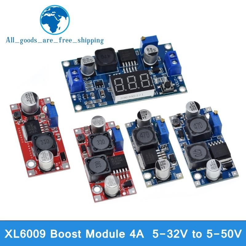 Boost Buck DC-DC ตัวแปลงสเต็ปอัพแบบปรับได้ XL6009 โมดูลจ่ายไฟ 20W 5-32V ถึง 1.2-35V