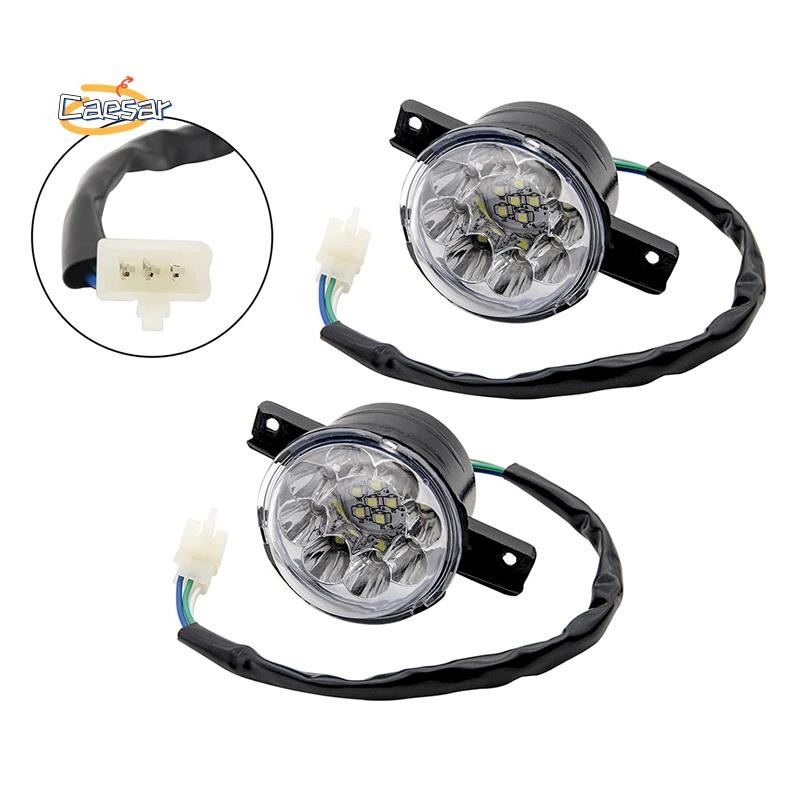 caesarA82 ชิ้น 12 โวลต์ LED ATV ไฟหน้าด้านหน้า 125Cc 150Cc 250Cc 300Cc ไฟหน้าสําหรับจีน JCL Baja Kazuma Roketa