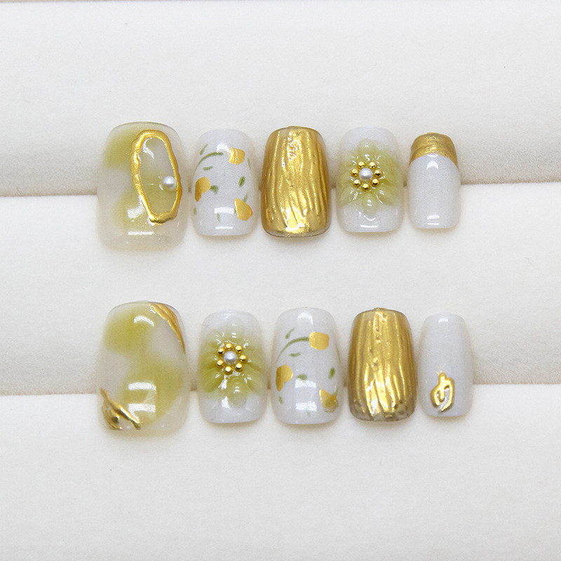 เล็บปลอมชุด Ripple Pearl Nail Sticke FM113