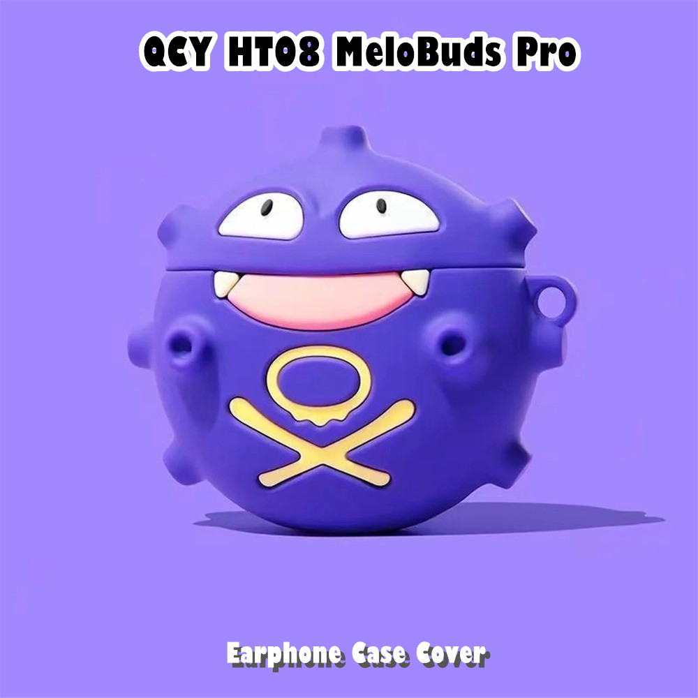 เทรนด์ด้านหน้าสําหรับ QCY HT08 MeloBuds Pro Case Casing Soft Silicone Headphone Case Creative Cartoo