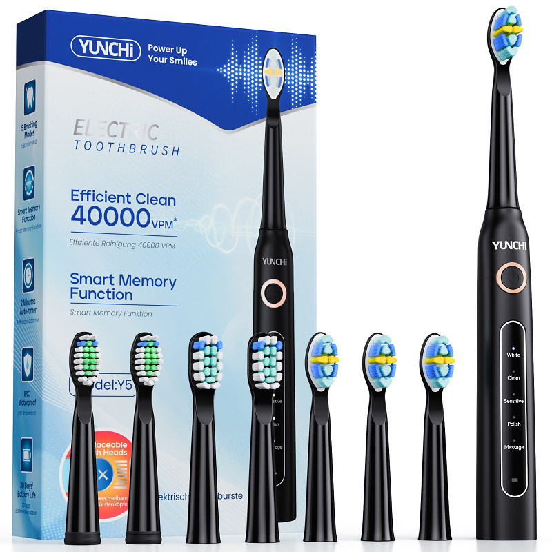 SEAGO Y5 แปรงสีฟันไฟฟ้า 507N พร้อมหัวแปรง 8 หัว +1 กล่อง + 1 ฝา