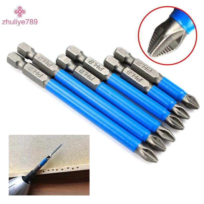 <zhuliye789> Magnetic Anti Slip ไขควงไฟฟ้า 1/4 "Hex Shank Precision PH2 Nice