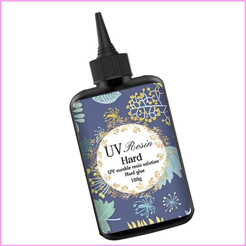 INF 100ml กาวเรซินยูวีกลิ่นต่ําสําหรับการใช้งานในร่ม ความโปร่งใสบ่มอย่างรวดเร็วปลอดภัยอีพ็อกซี่บ่มอย่างรวดเร็วสําหรับงานฝีมือในยามค่ําคืน