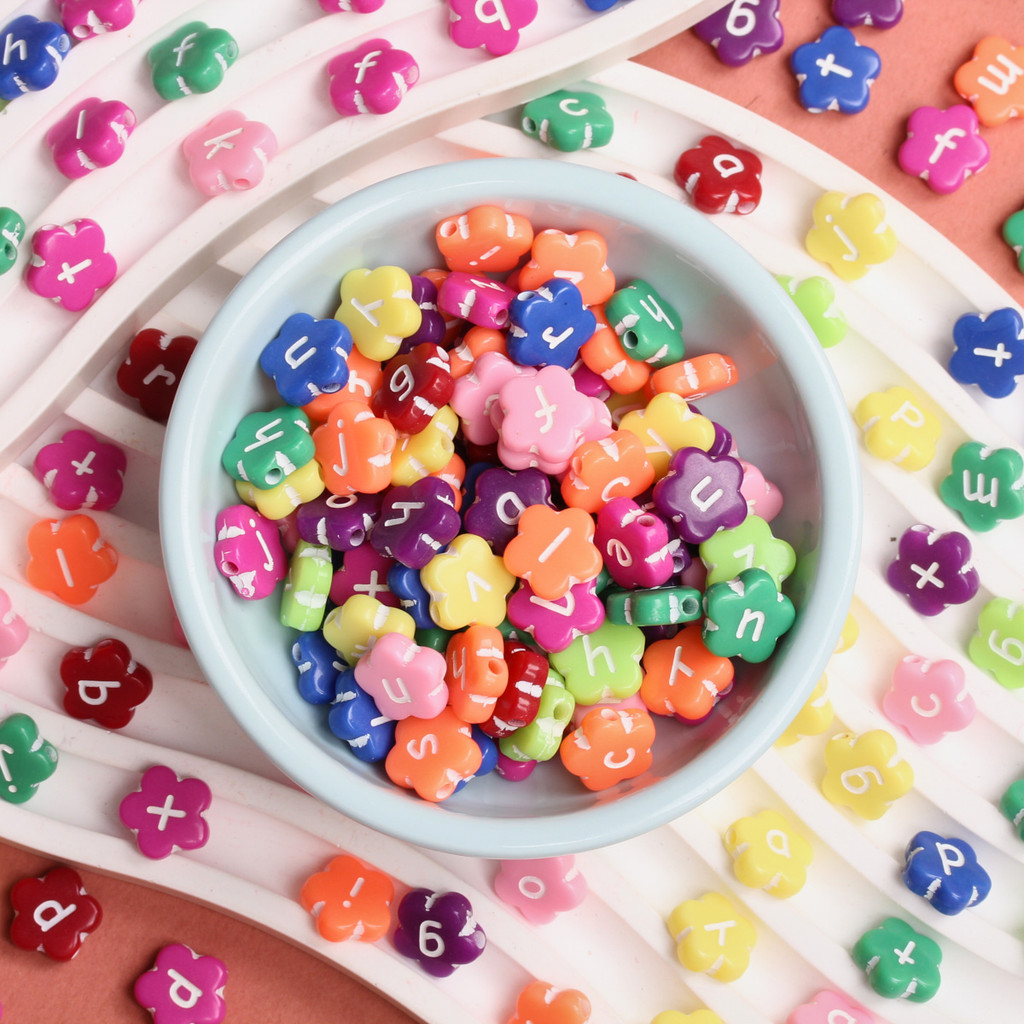 150 ชิ้น 11 มิลลิเมตรผสม AZ ตัวอักษรลูกปัด Charms สร้อยข้อมือลูกปัดสร้อยคอสําหรับเครื่องประดับทํา DI