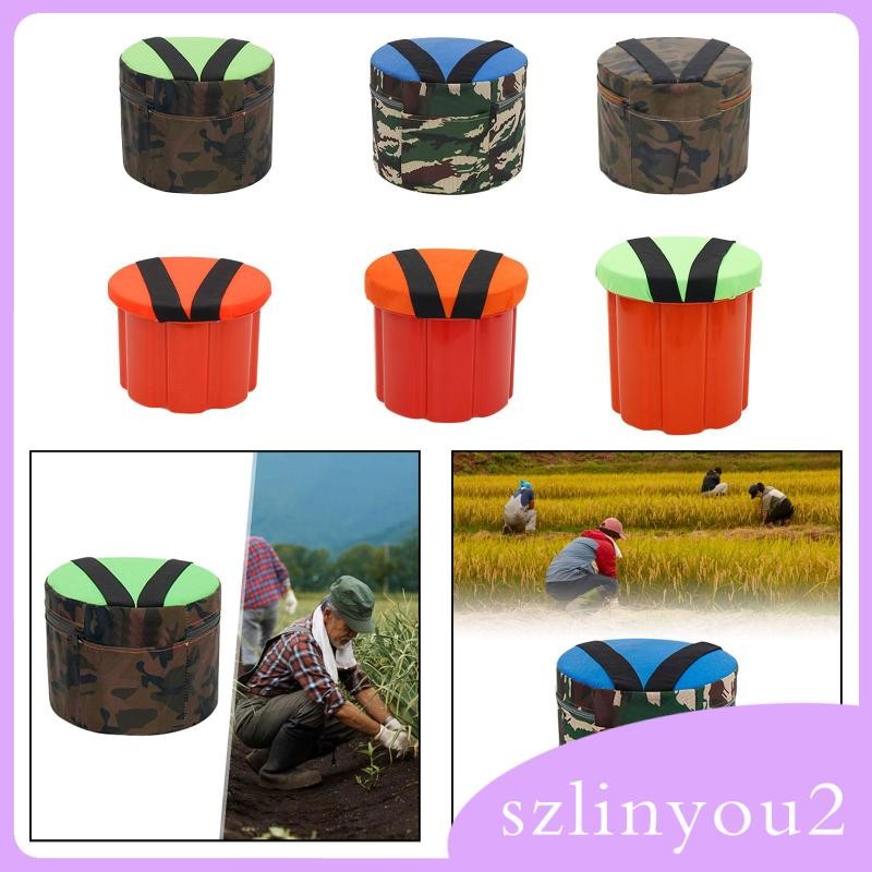 [szlinyou2] สตูลทําสวนแบบสวมใส่ได้ ที่นั่งเก้าอี้ม้านั่งพร้อมสายรัดเก้าอี้กลางแจ้ง