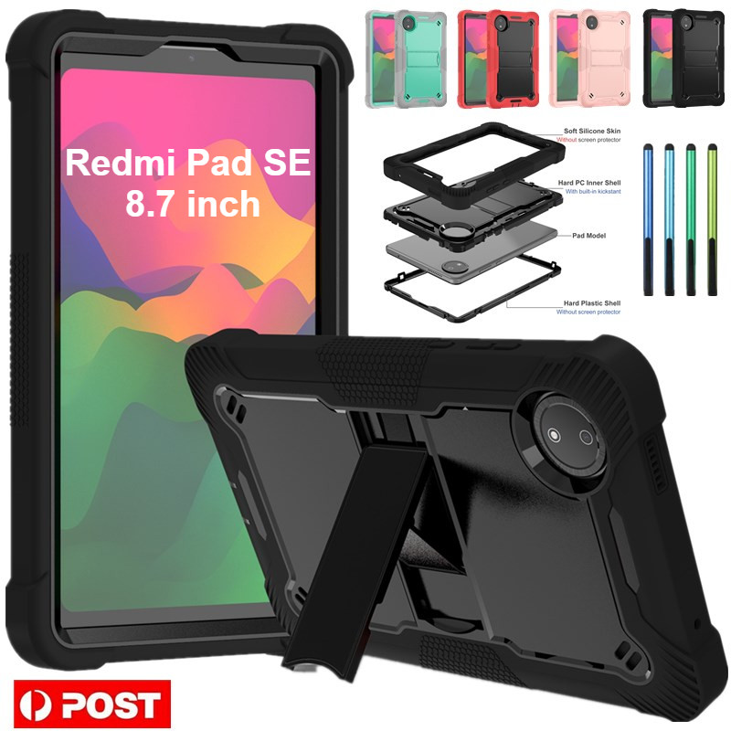 สําหรับ Xiaomi Redmi Pad SE 4G 8.7 นิ้ว 2024 แท็บเล็ตเกราะกรณี Heavy Duty กันกระแทก Hard Stand Cover