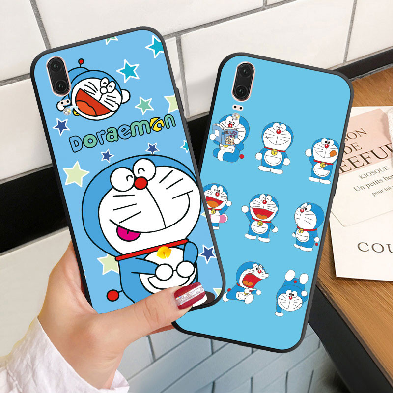 เคสสําหรับ Huawei P9 P10 P20 P30 Lite Plus Pro Soft Casing Silicoen Phone Case Cover Doraemon