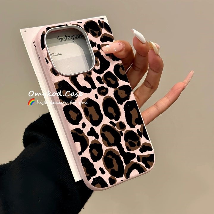 SAMSUNG ปลอกหนังสําหรับsamsung A11 A12 A13 A14 A15 A22 A32 A52 A72 A23 A33 A53 A73 A24 A34 A54 A30 เคสโทรศัพท์INSเกาหลีRetro Leopo Anti Dropป้องกันกันกระแทกปกอ่อน