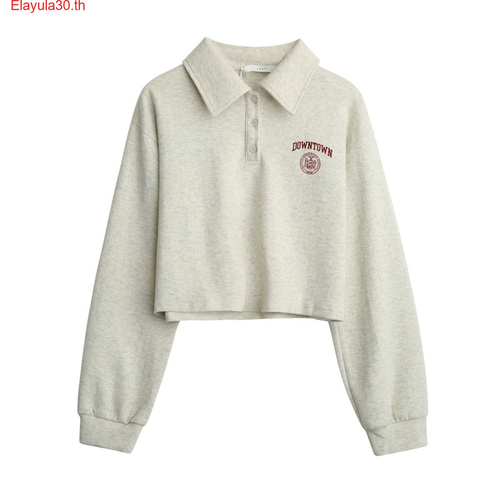 Elayula30.th เสื้อแฟชั่นผู้หญิง เสื้อคอปก ทันสมัย สไตล์ สบายๆ ทันสมัย WCS2480LM6 49Z241201