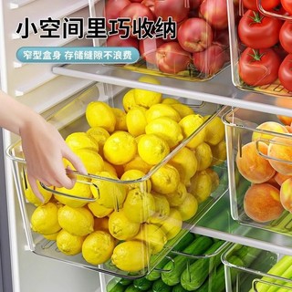 Hộp đựng xếp rau củ cất tủ lạnh gọn gàng bằng nhựa PET dày dặn dung tích 4l