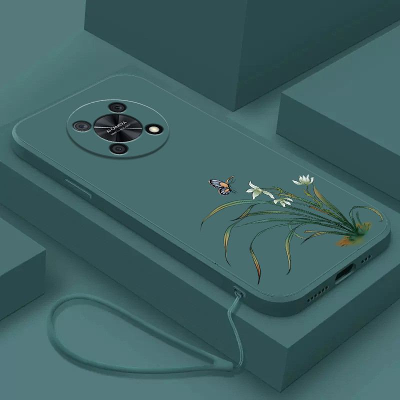 ดอกไม้และผีเสื้อ TPU Huawei nova y90- Huawei nova y91- Huawei nova 8i