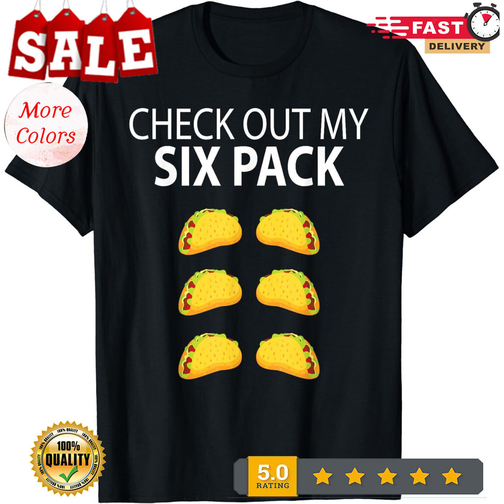 Check Out My Six Pack Funny Fun Taco เสื้อยืดน่ารัก