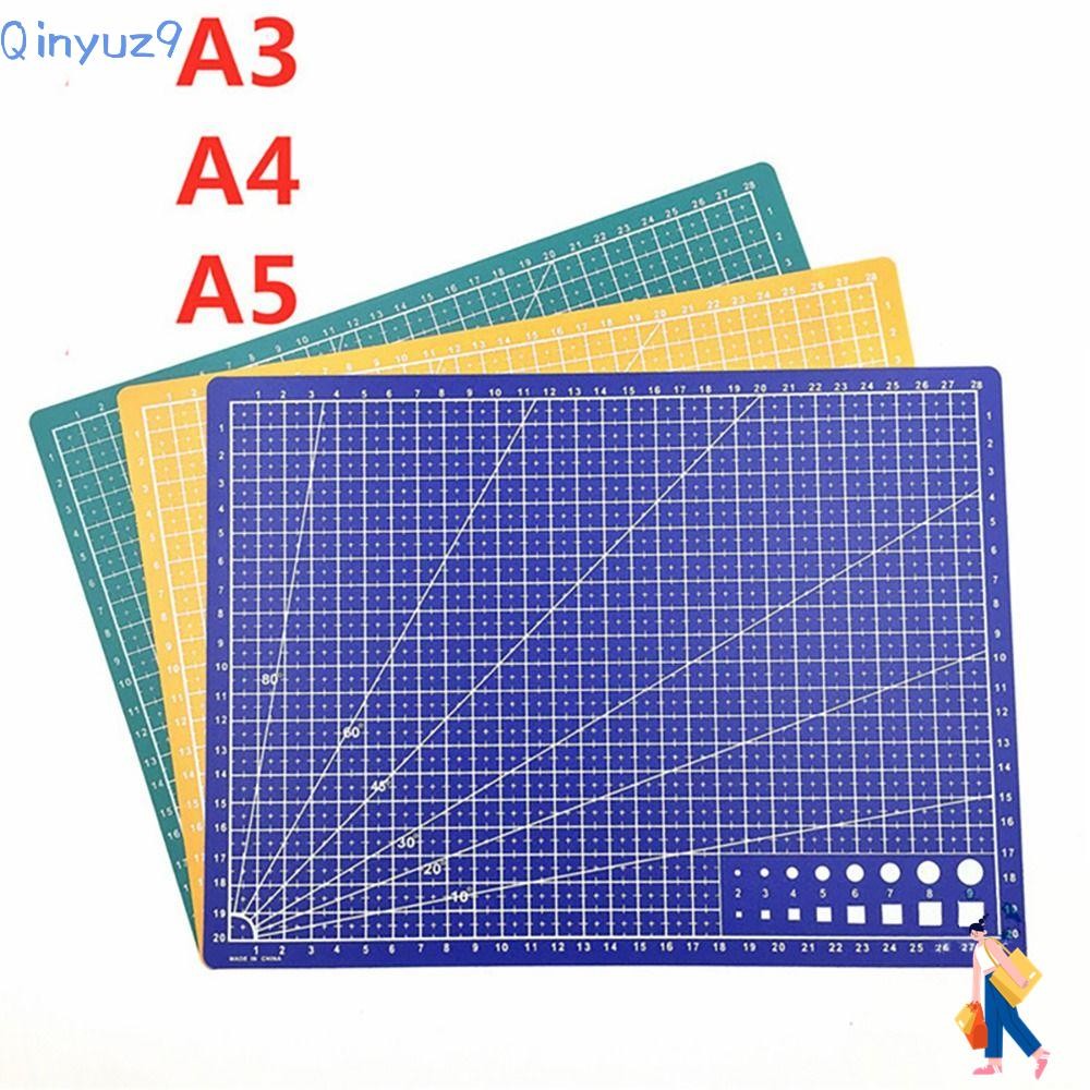 Qinyuz9 แผ่นรองตัด,แกะสลัก Patchwork เย็บเขียง,หนังสองด้านหัตถกรรมเครื่องมือ PVC A3 A4 A5 Workbench Pad Home DIY