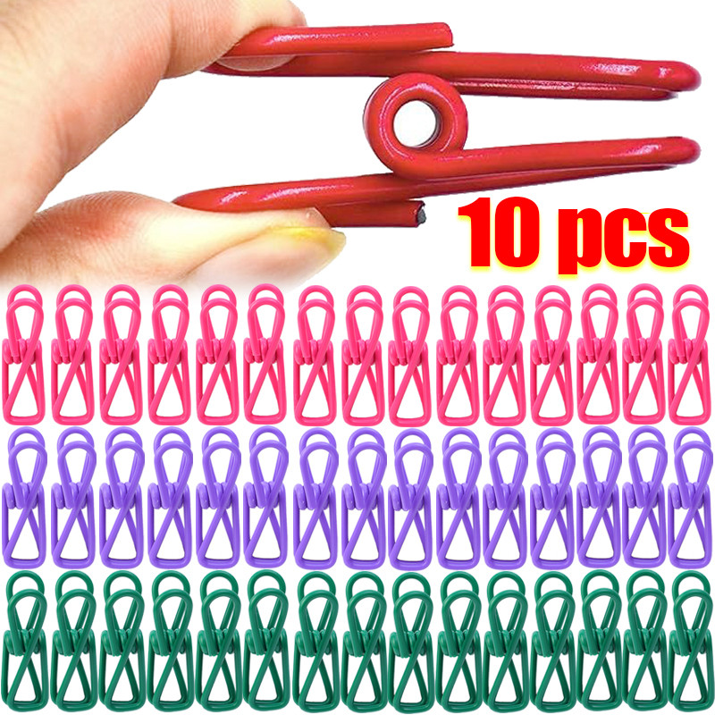 ที่หนีบผ้าแบบพกพาอาหารขนมขบเคี้ยวซีลคลิปปิดผนึกเก็บ-มัลติฟังก์ชั่มินิที่มีสีสันปิดผนึกคลิป-โลหะหนีบครัวเรือนอุปกรณ์สํานักงาน