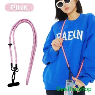 DeeThai สายคล้องโทรศัพท์มือถือ/สายคล้องคอ ถอดออกได้ ปรับได้ ความยาว 120cm เชือกหนา phone lanyard