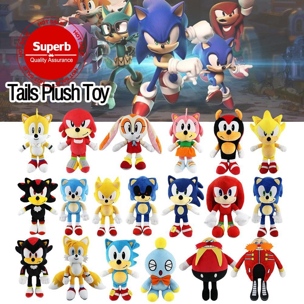 45 ซม.Sonic Hedgehog Shadow Amy Rose Knuckle หางของเล่นนุ่มของเล่นตุ๊กตา Plush O2