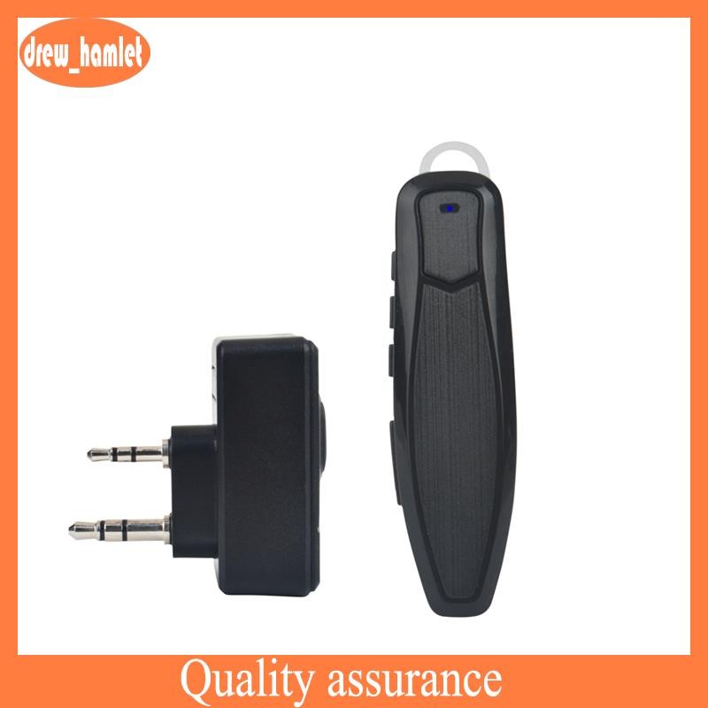 Walkie Talkie ไร้สายบลูทูธ PTT ชุดหูฟัง Earpiece แฮนด์ฟรี K ปลั๊กสําหรับไมโครโฟนชุดหูฟังอะแดปเตอร์ติดตั้งง่ายใช้งานง่าย