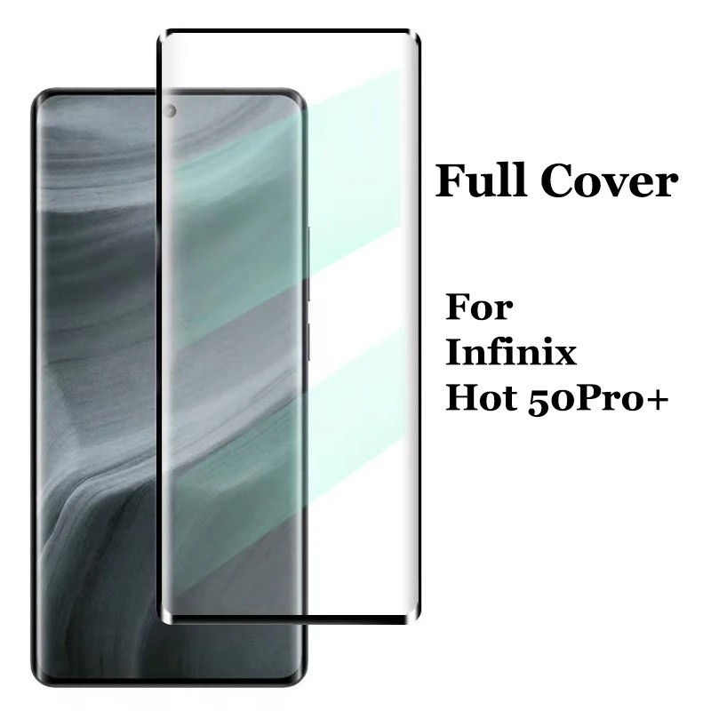 กระจกนิรภัยป้องกันหน้าจอสําหรับ infinix Hot 50 Pro Plus Curved HD Anti-Scratch ป้องกันหน้าจอร้อน 50 4G 5G 50i