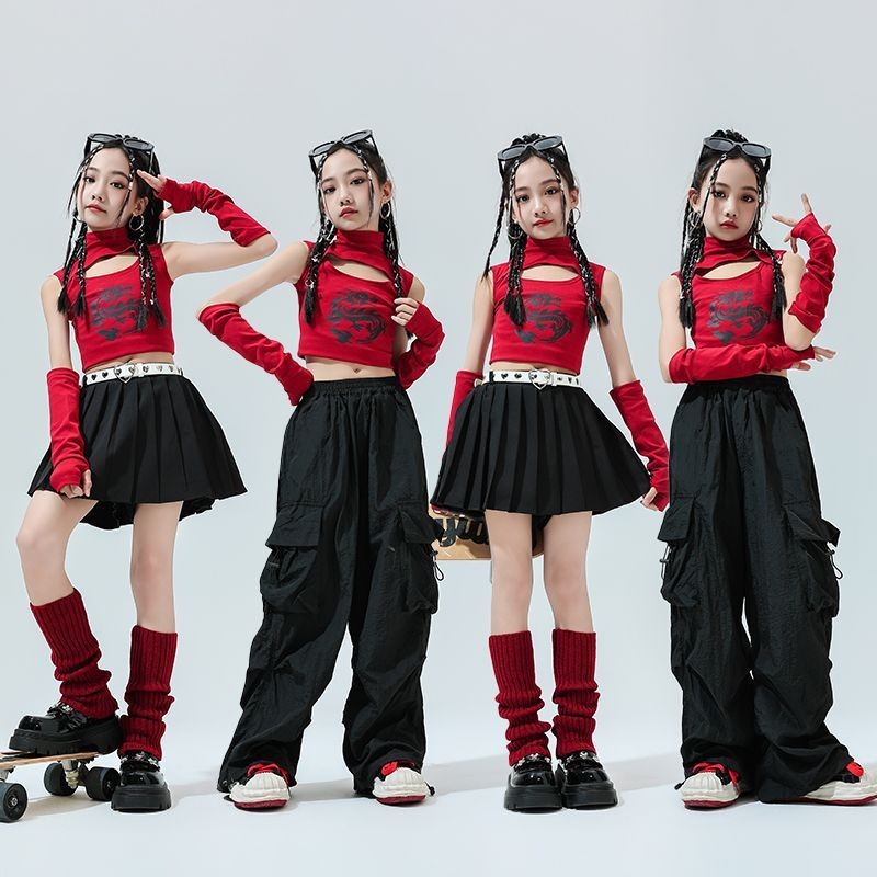 นางแบบแฟชั่นสาวเต้นแจ๊สชุดแคทวอล์คชุดออกกำลังกายฮิปฮอป