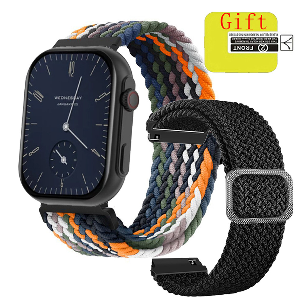 Colmi P20 P28 P30 Plus สมาร์ทนาฬิกาไนลอนถักสายรัดข้อมือสําหรับ COLMI P78 P81 P71 P20 Band ปรับสร้อยข