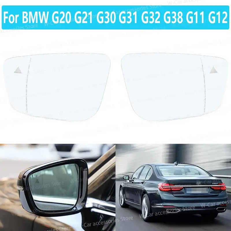 กระจกกระจกมองหลังรถยนต์ moto22r สําหรับ BMW 345678 Series G11 G12 G20 G30 G38 พร้อมความร้อนไฟฟ้าและส