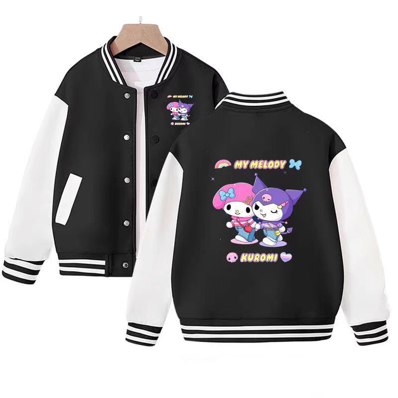 การ์ตูน คุโรมิ อะนิเมะพิมพ์ฤดูใบไม้ร่วง/ฤดูหนาวขนาดใหญ่หลวมเสื้อคู่ด้านบนหลวมอเนกประสงค์แจ็คเก็ตเบสบอลผู้หญิง - รูปที่ 4