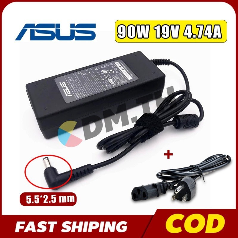 Asus ไฟ 90W 19v 4.74a หัว 5.5 x 2.5 mm สายชาร์จ อะแดปเตอร์ ชาร์จไฟ โน๊ตบุ๊ค Notebook Adapter