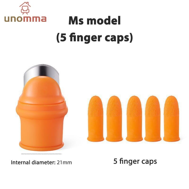 ถุงมือสวมนิ้วสำหรับเครื่องครัว 6 ชิ้นซิลิโคนตัดผักผลไม้ unomma