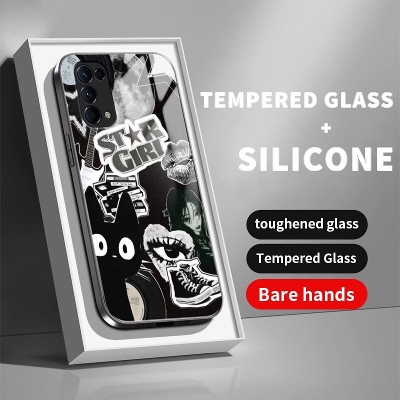 เหมาะสำหรับ OPPO Reno5 4G 5G Reno4 F Lite Reno2 Z Reno3 กรณีโทรศัพท์ใหม่เคส Artistic Fashions Simple