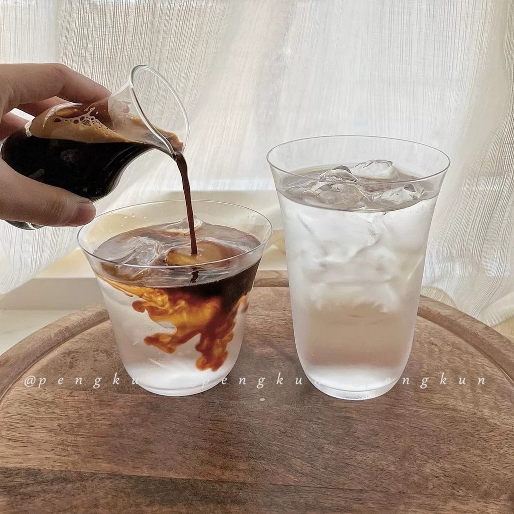 เกาหลีเกาหลีแก้วกาแฟลาเต้ถ้วย อิน บล็อกเกอร์ ปากกว้างน้ําแข็งสไตล์อเมริกันปากกว้างเครื่องดื่มเย็นถ้วยน้ําถ้วย