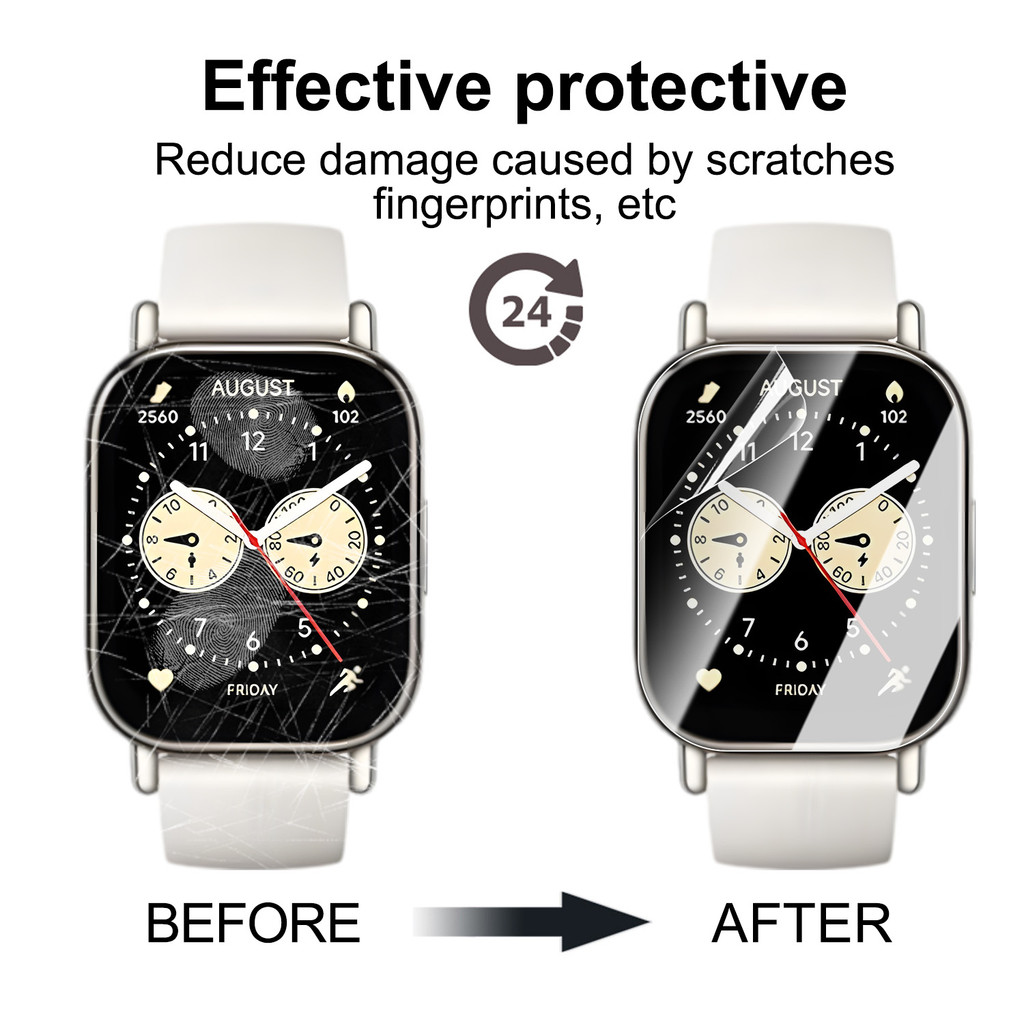 1/5pcs สําหรับ Mi Redmi Watch 5 - 3D โค้ง PMMA Flim - ฟิล์มไฮโดรเจล - อุปกรณ์เสริมสมาร์ทวอทช์ - ยืดหยุ่น, ป้องกันรอยขีดข่วน, กันกระแทก - ตัวป้องกันหน้าจอ TPU แบบนุ่ม - รูปที่ 6