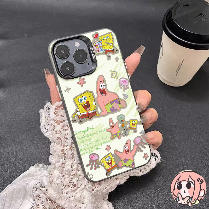 เคสสปอนจ์บ็อบแพทริคสตาร์ เข้ากันได้สำหรับเคสไอโฟน 14 11 15 13 16 12 Pro Max XR X XS Max 16 7 14 8 Plus SE เคส TPU