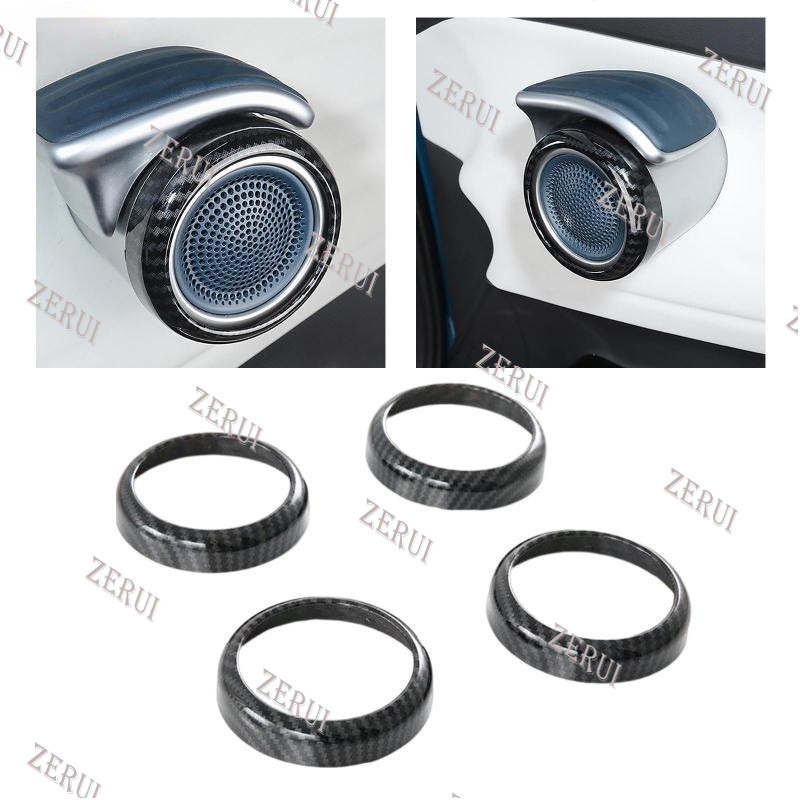 Zr สําหรับสติกเกอร์แหวนลําโพง 4 ชิ้นสําหรับ Byd Atto 3 Yuan Plus 2022 2023