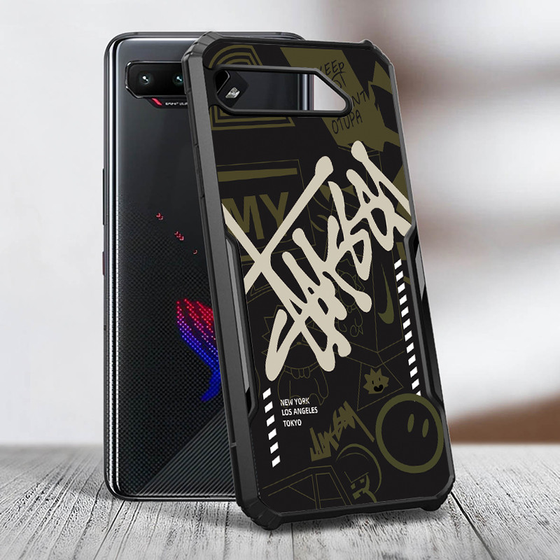 [คลังสินค้าพร้อม]สําหรับ Asus ROG Phone 5s Pro 5 Ulitmate 3 Strix Phone 2 Shock Fall Prevention Transparent Case Pattern No.7