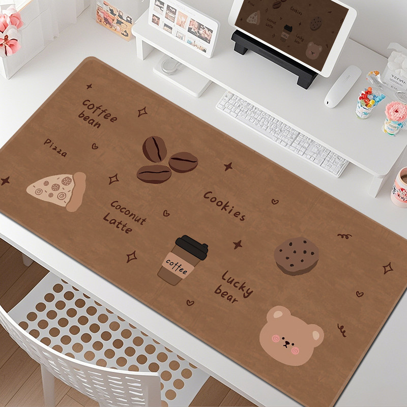 Bear Mouse Pad Girls High-Appearance ขนาดใหญ่ตําแหน่งการทํางานโต๊ะคอมพิวเตอร์ Pad ins แผ่นรองเมาส์หอพักนักเรียน