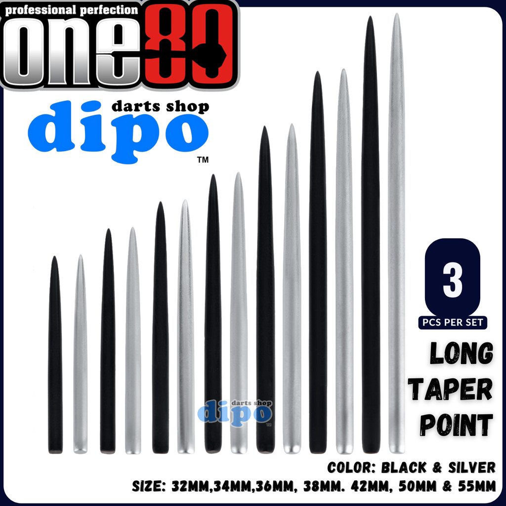 ONE80 LONG TAPER Standard Point ( Steel Tips Point replacement ) (3pcs) - ONE80 Darts Point