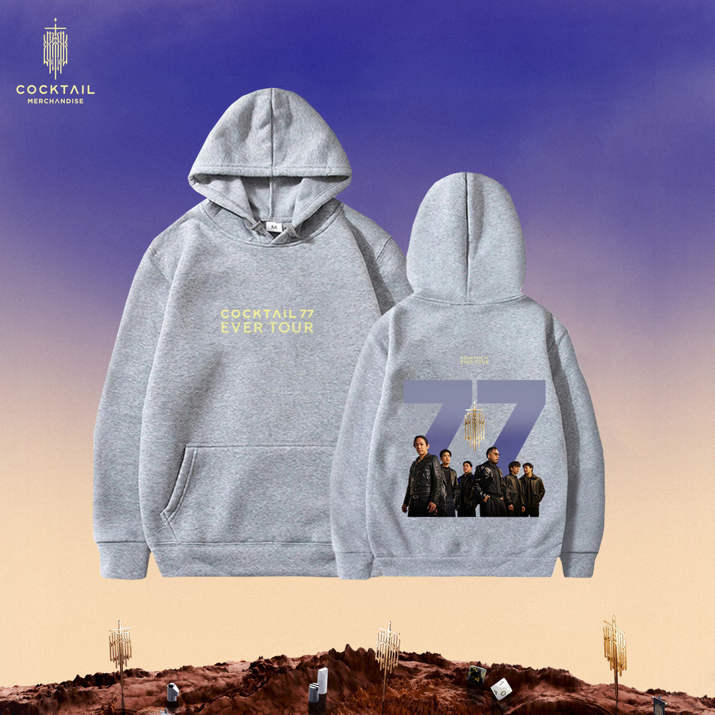 ผ้าฝ้าย Hoodie👕 4 สี COCKTAIL 77 EVER TOUR HOODIES #3 เสื้อฮู้ดแบบสวมหัวยูนิเซ็กส์ M-.3XL