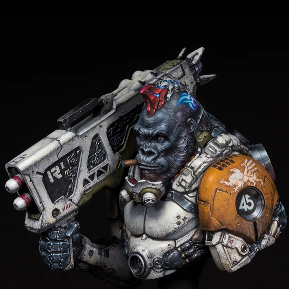 นักรบกลกอริลลา 1/10, หน้าอกโมเดลเรซิ่น, ก.ค, ธีมนิยายวิทยาศาสตร์, ชุดประกอบและไม่ได้ทาสี