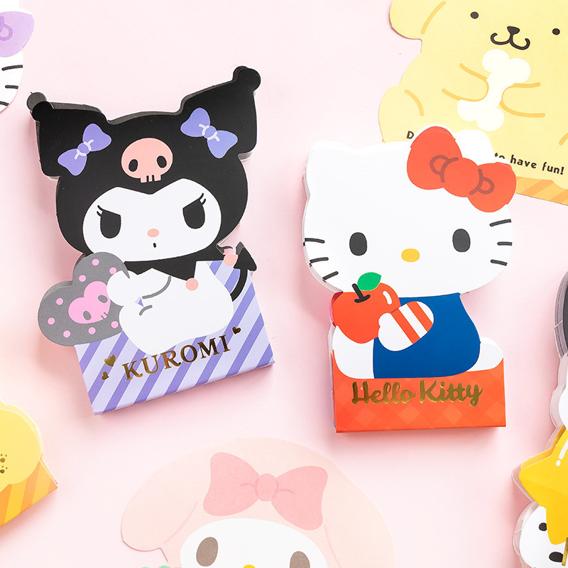 SANRIO บันทึก ซานริโอ สร้างสรรค์สําหรับแผ่นบันทึกสํานักงานนักเรียนบันทึกการ์ตูนสมุดบันทึกขนาดเล็ก