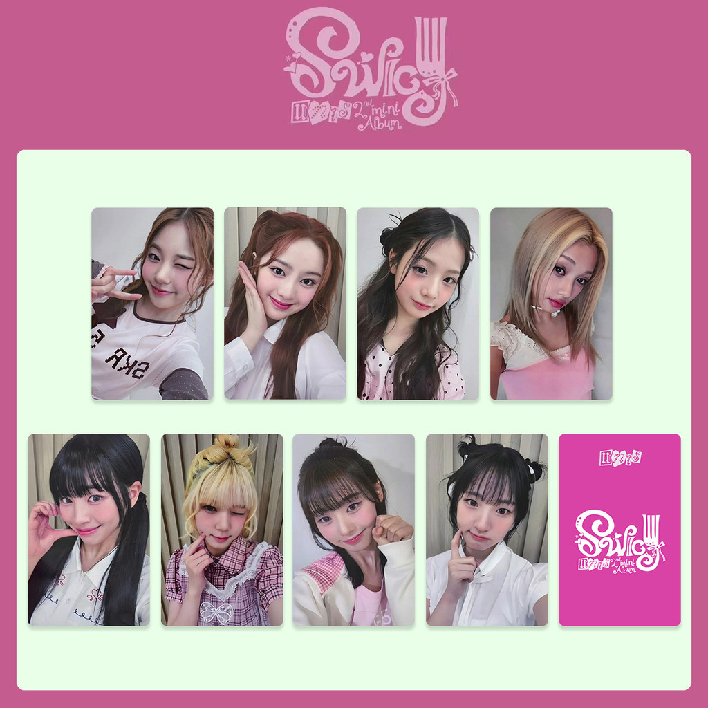 8 ชิ้น UNIS 2nd Mini อัลบั้ม SWICY Lomo การ์ด HELLOIVE WHOS พัดลมพร้อม MUU Photocard JIN HYEON JU NA