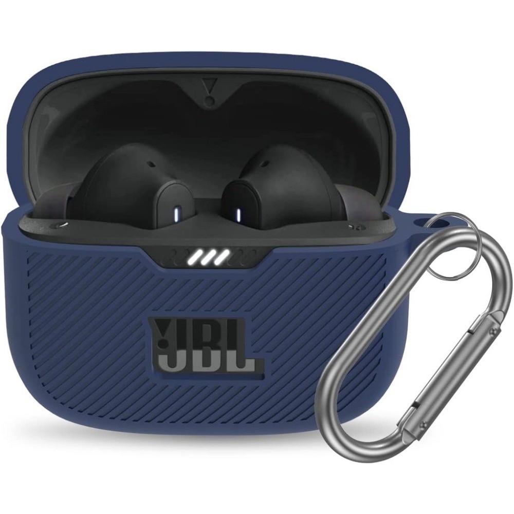 ฝาครอบเคสสําหรับ JBL Tune 230NC TWS, ฝาครอบแบบพกพาซิลิโคนป้องกันสําหรับหูฟัง JBL 230NC พร้อมคาราบิเน