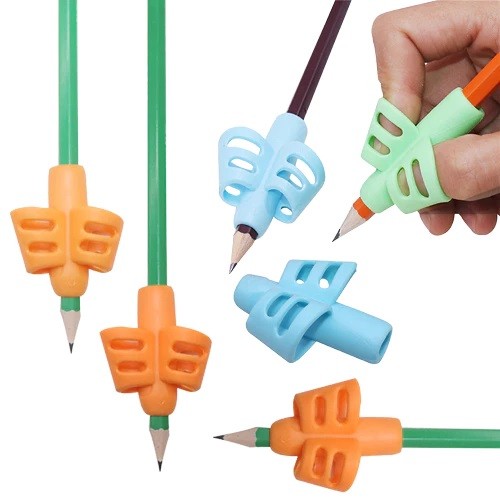 ชุดอะแดปเตอร์การเขียน 3 ชิ้น - Ergonomic Finger Holder Pencil Grip Trainer สําหรับเด็กที่มีออทิสติก, ลายมือ