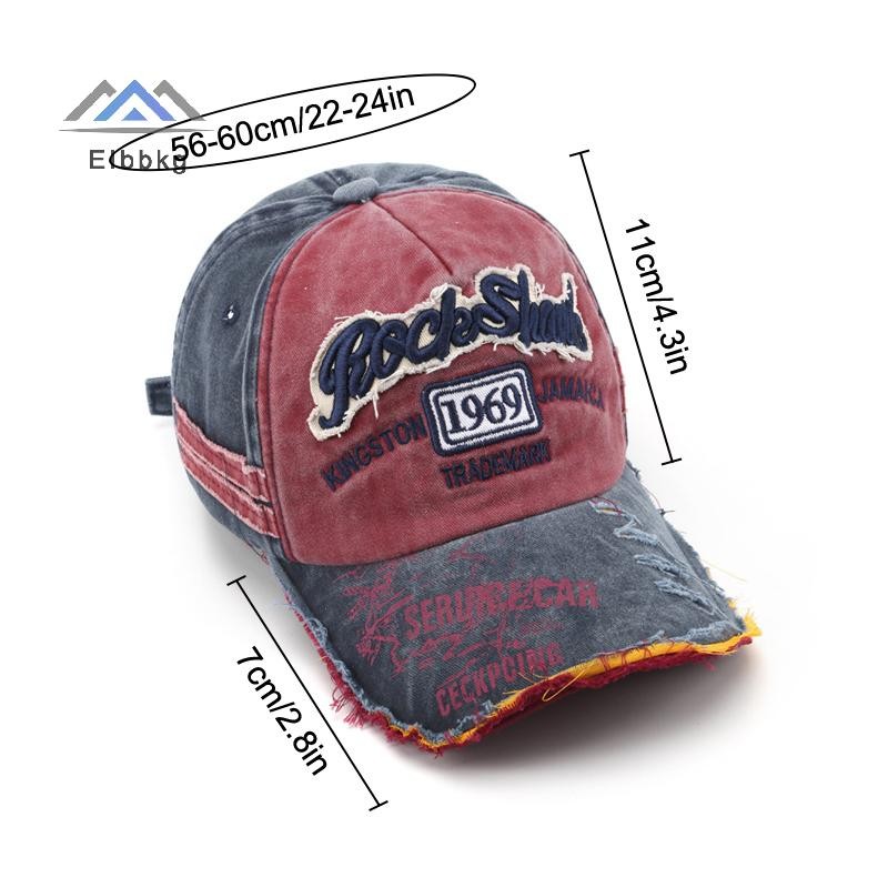 EIbbkg ล้างผ้าฝ้าย 1969 เย็บปักถักร้อยเบสบอลหมวกสําหรับผู้หญิงผู้ชายกีฬา Visors Vintage Snapback Unisex-Teen Hip Hop หมวกกระดูกพ่อหมวกขาย - รูปที่ 4