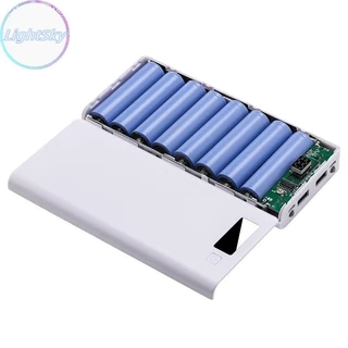 LightSky DIY 8* Dual USB สําหรับโทรศัพท์ชาร์จกล่องเก็บกรณีไม่มีแบตเตอรี่ TH